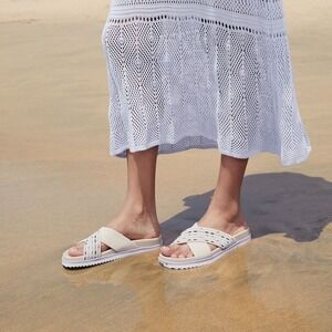 VIVAIA Criss Cross Slides‎ Sandals Comfort Casual Slip On Shoes EU/39 US/8